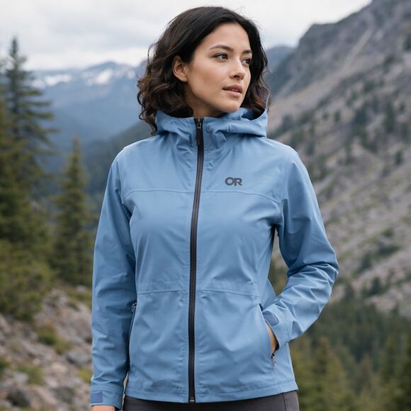 Outdoor Research Jackets & Blazers - Outdoor Research Women’s Stratoburst Stretch Rain Jacket Small Olympic Blue